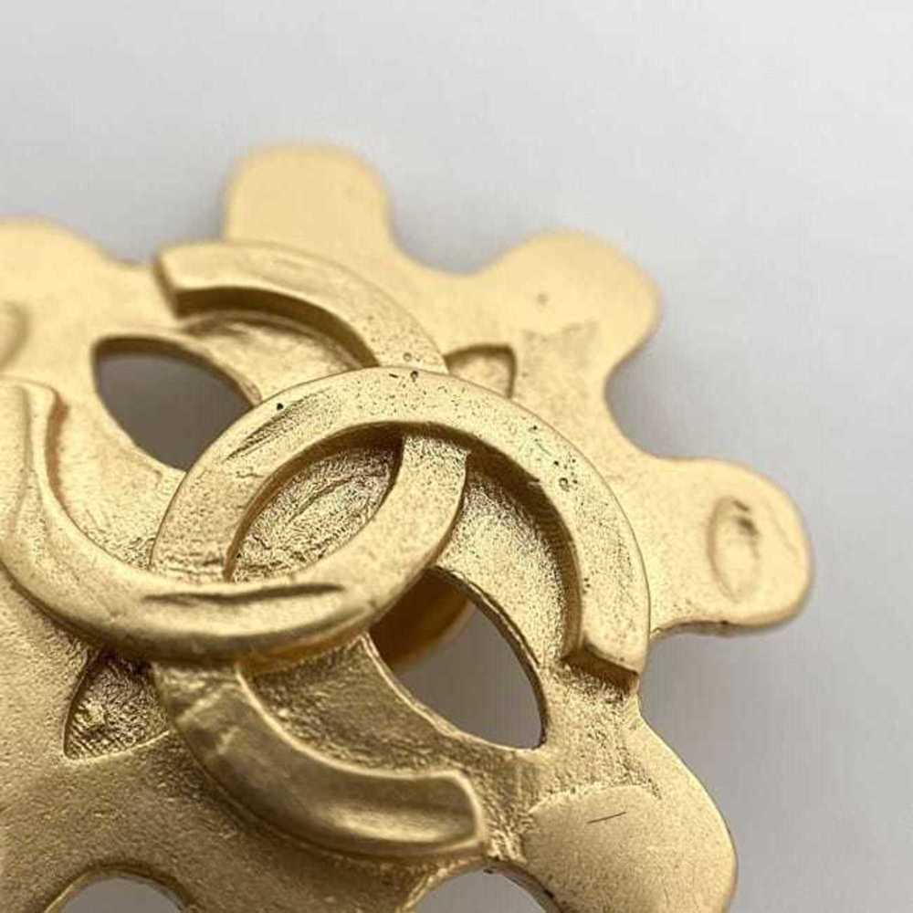 CHANEL Gold Logo Earrings - Picture 10 of 11